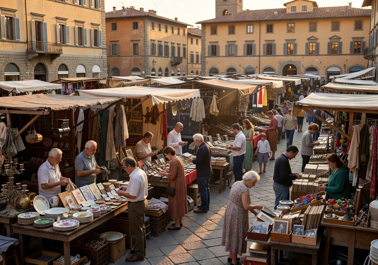 Mercato delle Pulci Firenze piazza