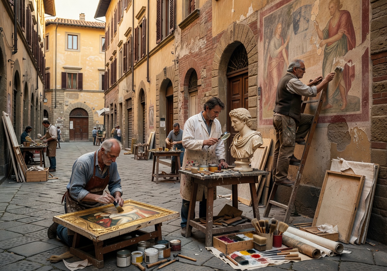 Quartiere Oltrarno Firenze restauratori